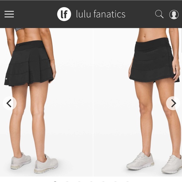 Lululemon Pace Rival Skirt 4-way Stretch 15" Sz 8 Tall Black 8072 - Picture 1 of 7